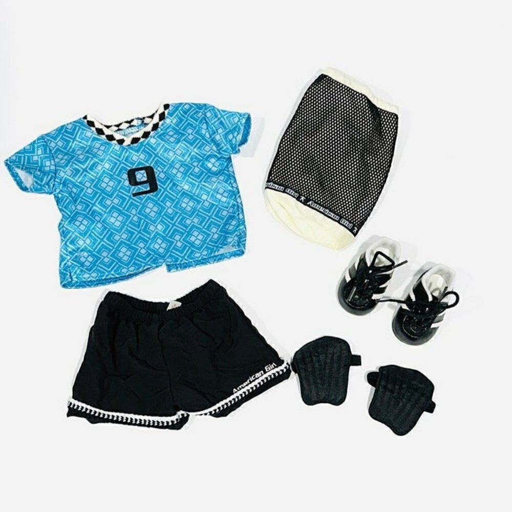 Vintage American Girl Soccer Outfit Blue Jersey Just Like You Retired 2004